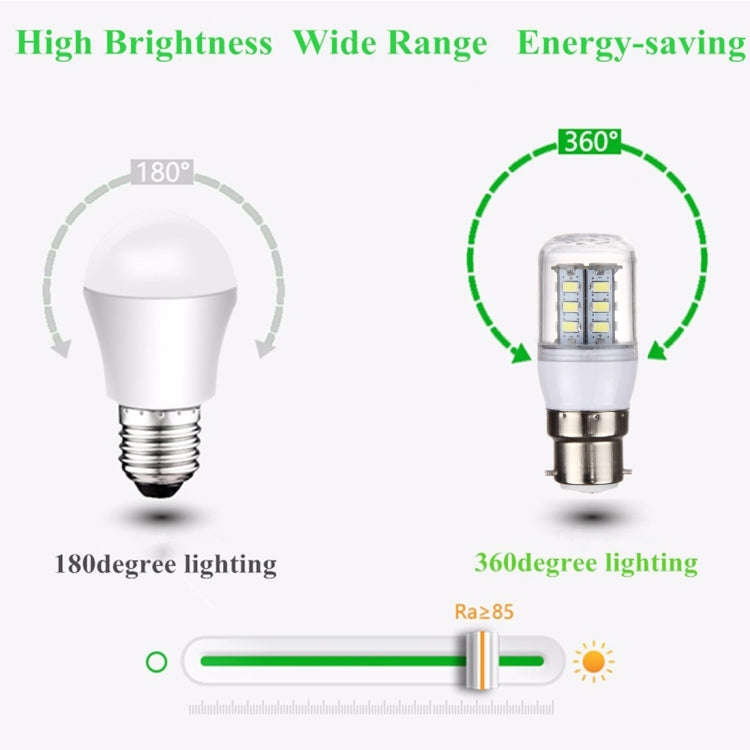 B22 2.5W LED Corn Light 24 LEDs SMD 5730 Bulb, AC 12-24V, AC 12-24V