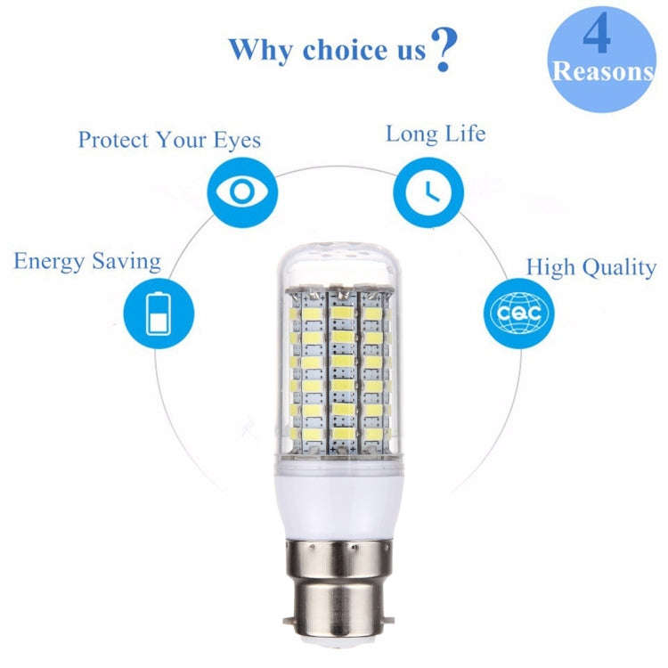 B22 5.5W 69 LEDs SMD 5730 LED Corn Light Bulb, AC 110-130V, AC 110-130V