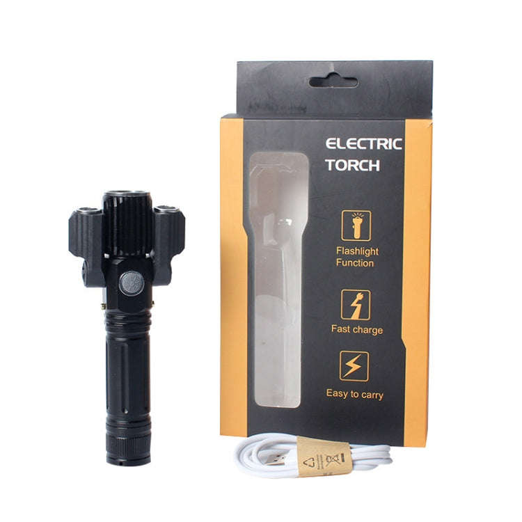 KS-739 USB Charging Waterproof T6+XPE Fixed Focus LED Flashlight with 4-Modes, KS-739
