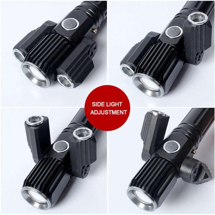 KS-738 USB Charging Waterproof T6+XPE Zoomable LED Flashlight with 4-Modes, KS-738