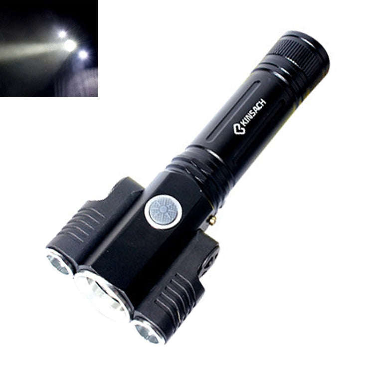 KS-739 USB Charging Waterproof T6+XPE Fixed Focus LED Flashlight with 4-Modes & 18650 lithium bat...