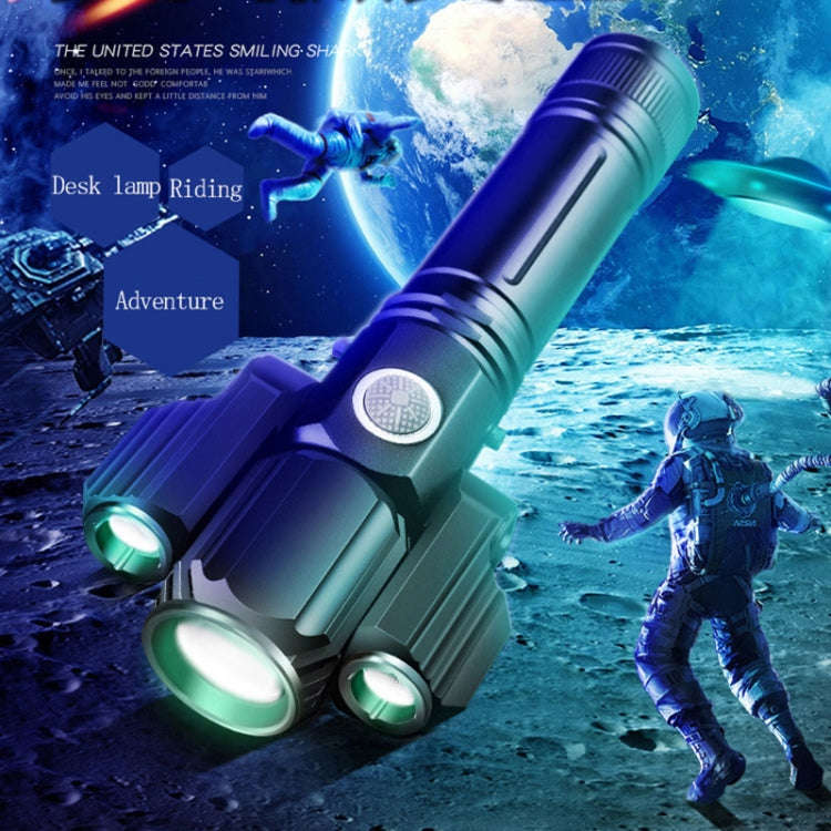 KS-739 USB Charging Waterproof T6+XPE Fixed Focus LED Flashlight with 4-Modes & 18650 lithium bat...