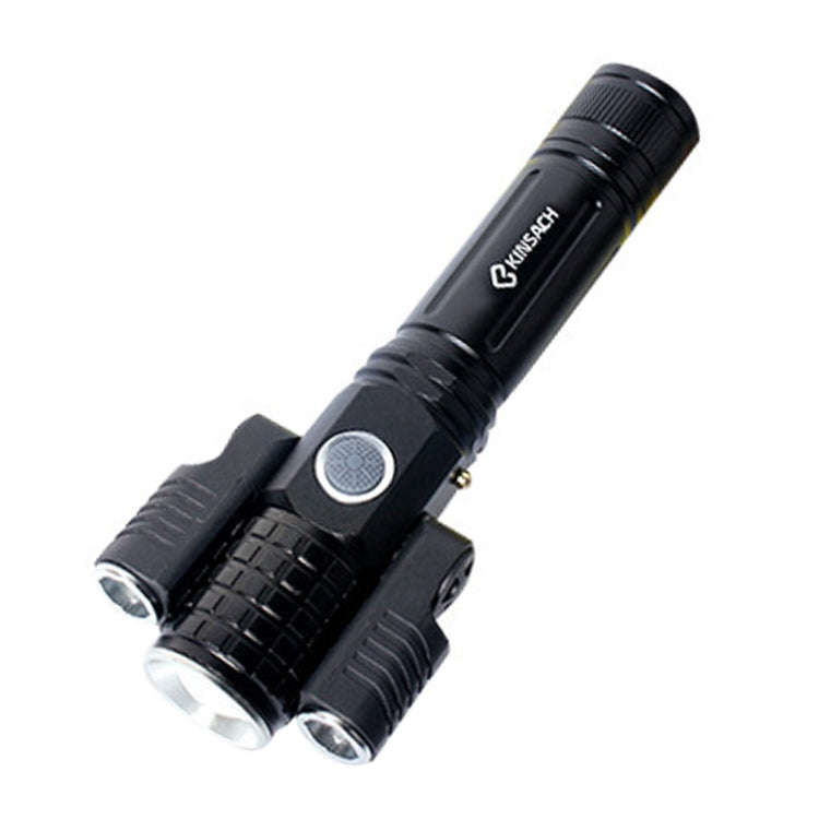KS-738 USB Charging Waterproof T6+XPE Zoomable LED Flashlight with 4-Modes & 18650 lithium batter...