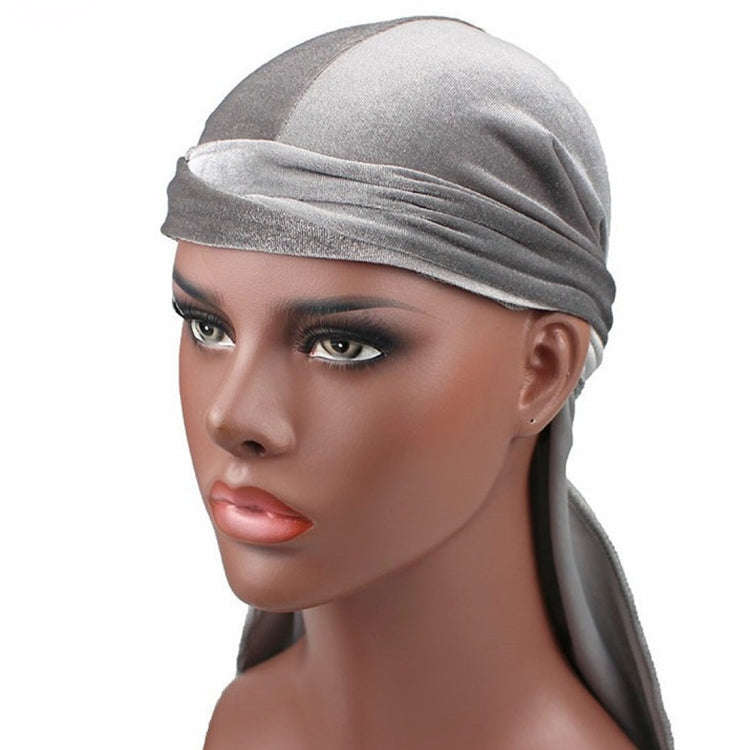 Velvet Turban Cap Long-tailed Pirate Hat Chemotherapy Cap