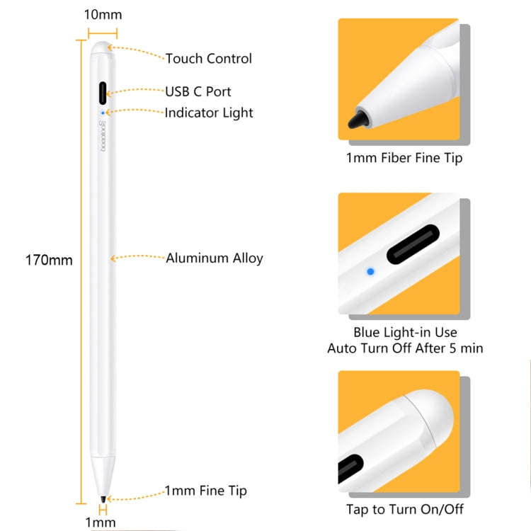 1.4-2.3mm Magnetic Design Superfine Nib Prevent Accidental Touch Handwritten Capacitive Screen St...