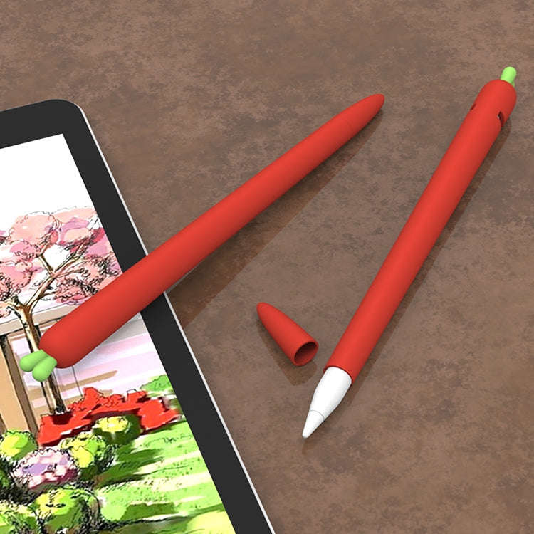 LOVE MEI For Apple Pencil 1 Carrot Shape Stylus Pen Silicone Protective Case Cover