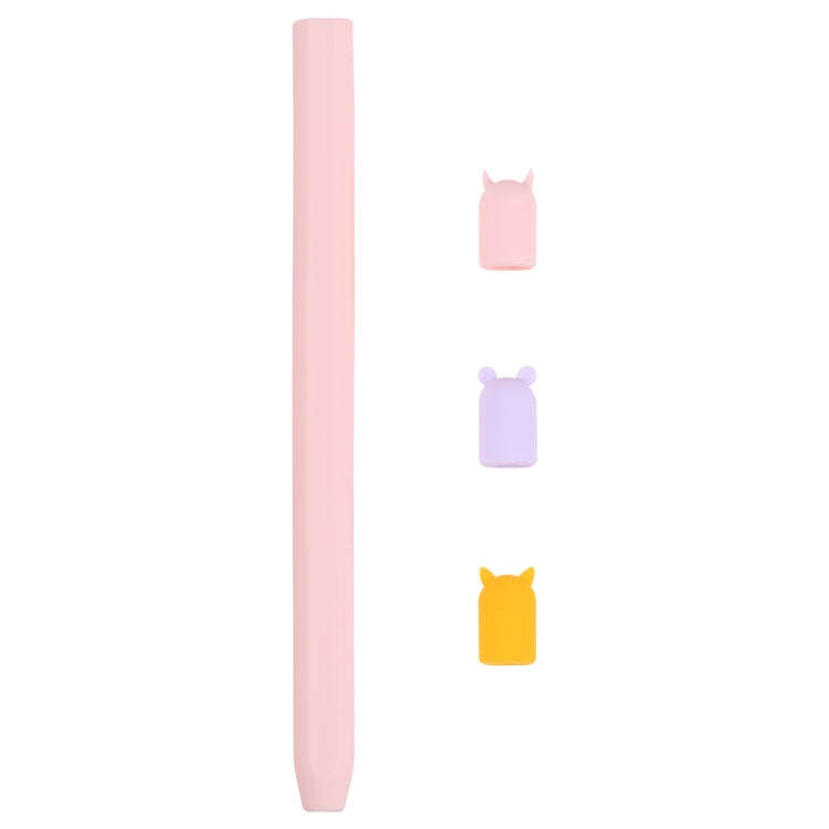 4 in 1 Stylus Pen Cartoon Animal Silicone Protective Case for Apple Pencil 2