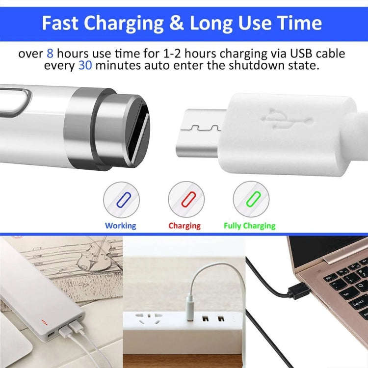 Pencil Universal Rechargeable Active Capacitive Stylus Pen with Magnetic Cap, Pencil White, Penci...