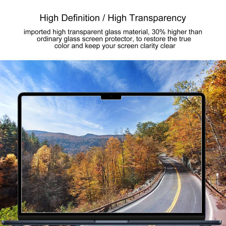 For MacBook Air 15.3 inch A2941 2023 0.26mm 9H Surface Hardness Explosion-proof Tempered Glass Fi...