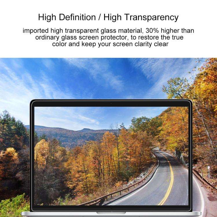 9H Surface Hardness HD Explosion-proof Tempered Glass Film for Macbook Pro 15.4 inch with Touch B...