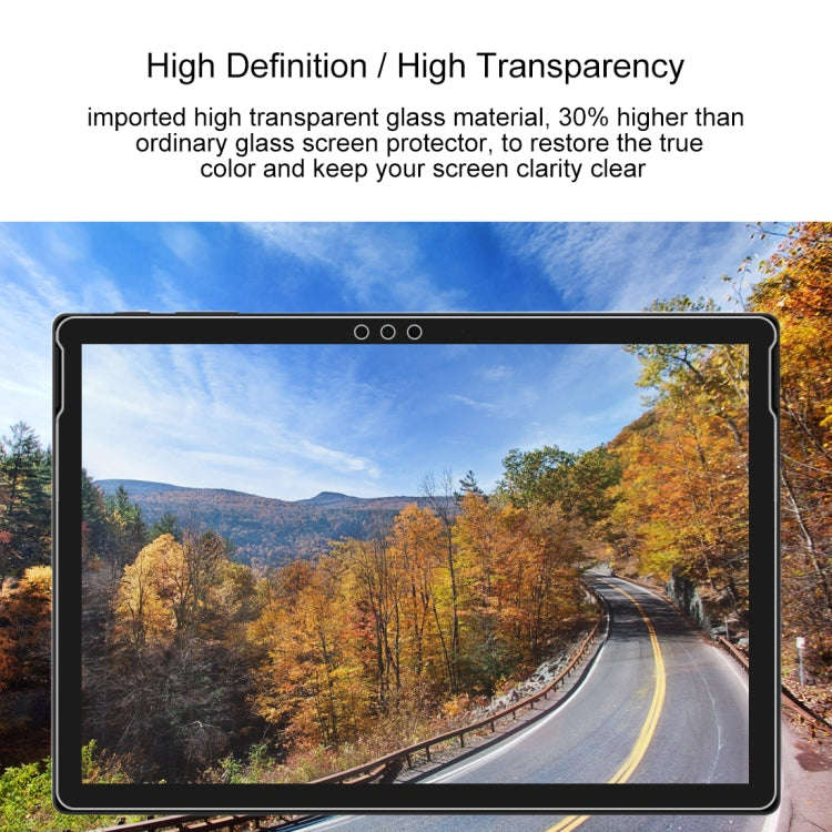 0.4mm 9H Surface Hardness Full Screen Tempered Glass Film for Microsoft Surface Pro 6 12.3 inch, ...