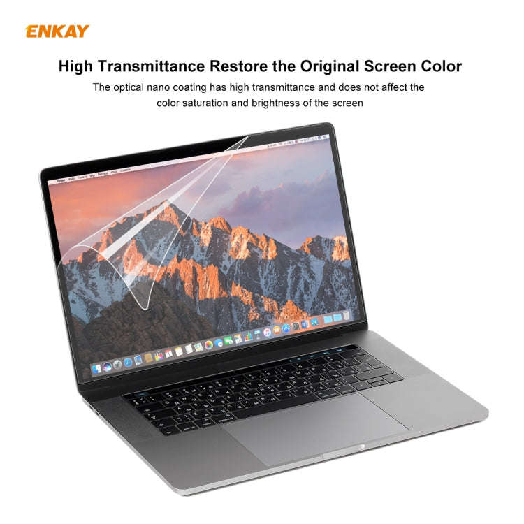 ENKAY HD PET Screen Protector for MacBook Pro 15.4 inch A1707 (2016 - 2017) / A1990 (2018), For M...