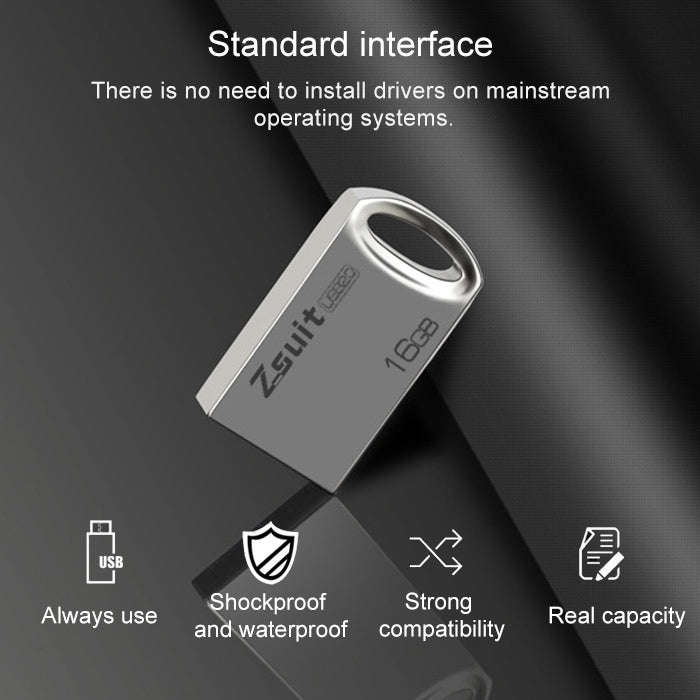 Zsuit 16GB USB 2.0 Mini Metal Ring Shape USB Flash Disk, 16GB USB 2.0