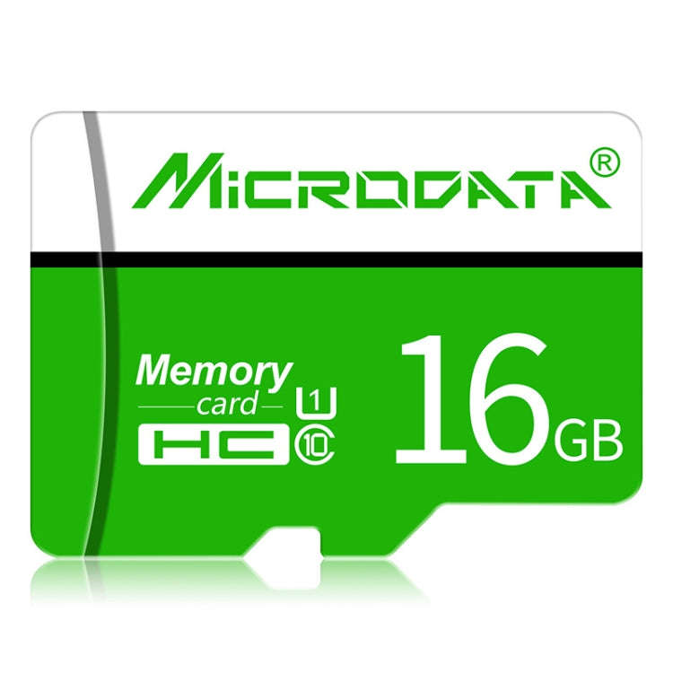 MICRODATA 16GB U1 Green and White TF(Micro SD) Memory Card, 16GB
