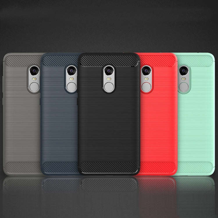 For Xiaomi  Redmi Note 4X Brushed Carbon Fiber Texture Shockproof TPU Protective Case , For Redmi...