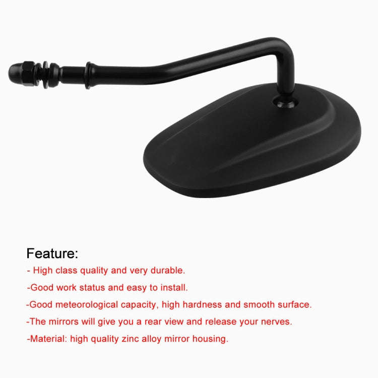 MB-MR008-BK Motorcycle Modified Rotatable Matt Rear View Mirror Set for Harley Davidson XL 883 12...