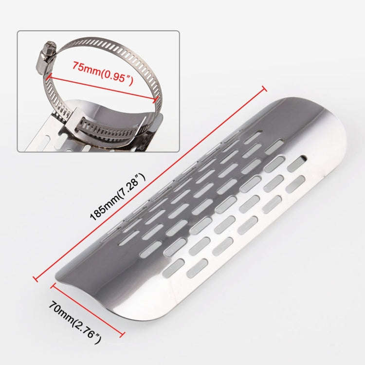 MB-EX014-S Motorcycle Modification Accessories Iron 75mm Exhaust Pipe Heat Shield for Kawasaki, M...