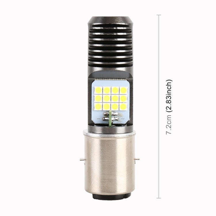BA20D DC12V / 7.4W Motorcycle LED Headlight with 24LEDs SMD-3030 Lamp Beads, BA20D Style 2 (White...