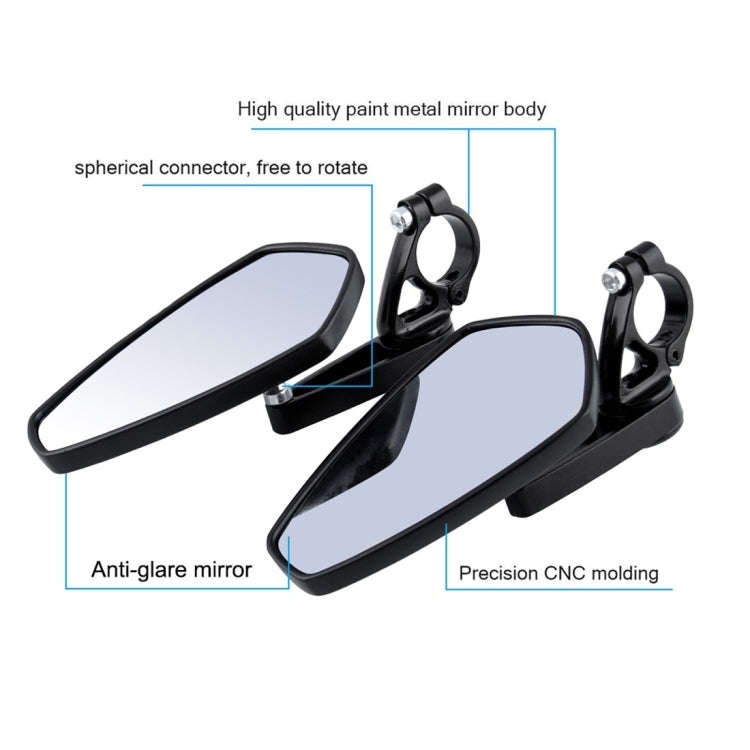 Universal 7 / 8 inch 22mm Modified Motorcycle Side Rearview Mirror, 7 / 8 inch 22mm (Blue), 7 / 8...
