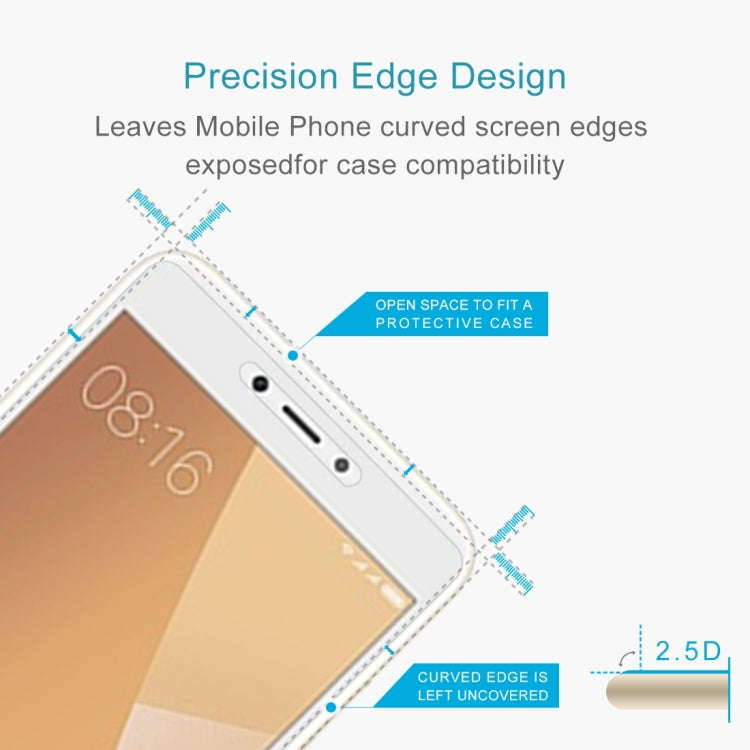For Xiaomi Redmi Note 5A 0.26mm 9H Surface Hardness 2.5D Explosion-proof Non-full Screen Tempered...