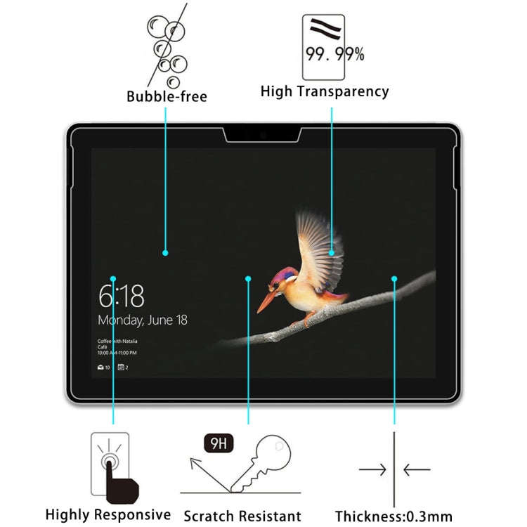 25 PCS For Microsoft Surface Go 2 9H 2.5D Explosion-proof Tempered Glass Film, For Microsoft Surf...