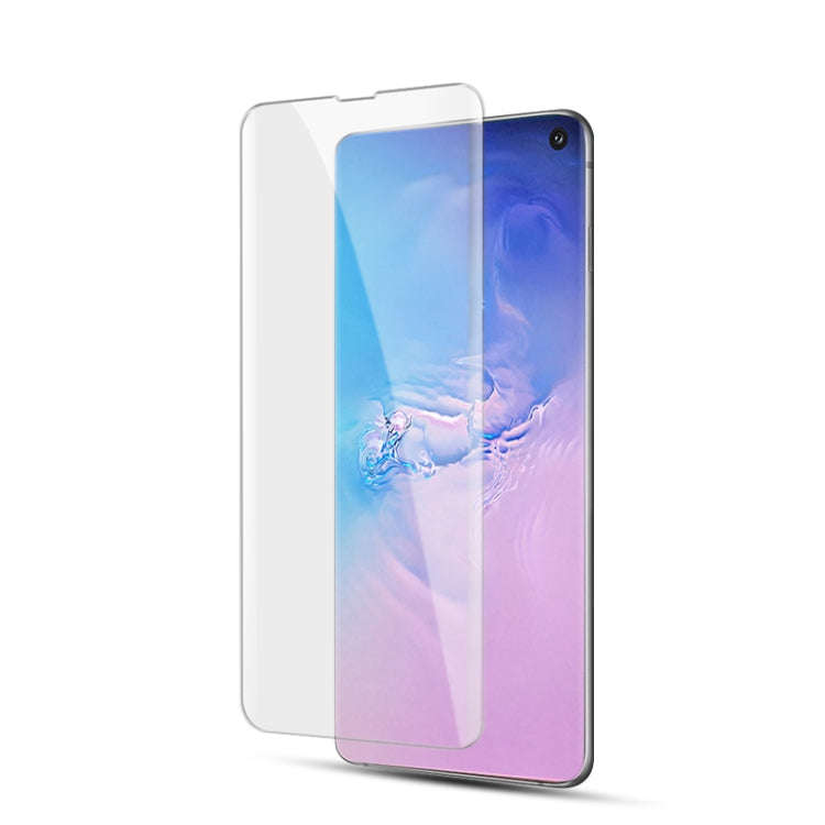 UV Liquid Curved Full Glue Tempered Glass for Galaxy S10,Support Fingerprint Unlock, For Galaxy S...