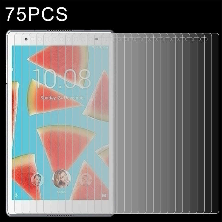 75 PCS for Lenovo Tab4 8 Plus / TB-8704 / TB-8704F 0.3mm 9H Surface Hardness Tempered Glass Scree...