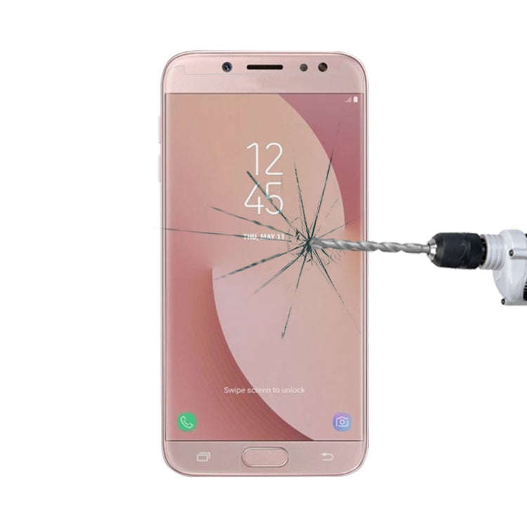 For Galaxy J7 (2017) (US Version) 0.3mm 9H Surface Hardness 2.5D Explosion-proof Non-full Screen ...
