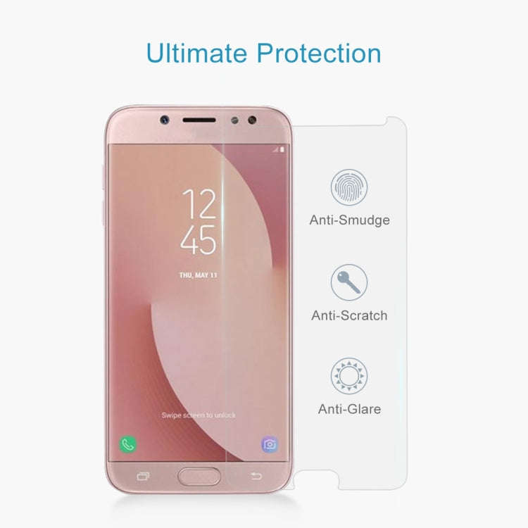 For Galaxy J7 (2017) (US Version) 0.3mm 9H Surface Hardness 2.5D Explosion-proof Non-full Screen ...