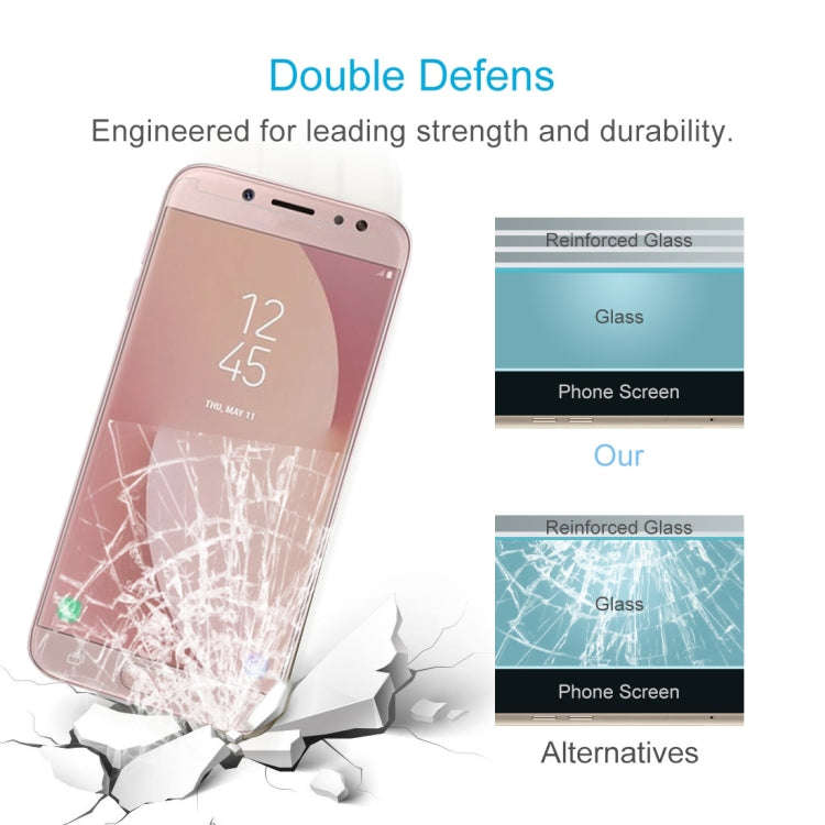For Galaxy J7 (2017) (US Version) 0.3mm 9H Surface Hardness 2.5D Explosion-proof Non-full Screen ...