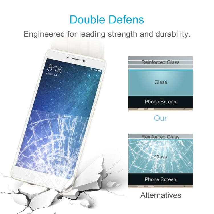 100 PCS for  Xiaomi Mi Max 2 0.3mm 9H Surface Hardness 2.5D Explosion-proof Non-full Screen Tempe...