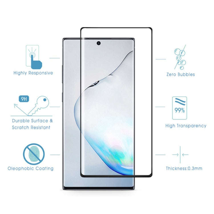 For Galaxy S10 5G  0.3mm 9H Surface Hardness 3D Curved Edge Glue Curved Full Screen Tempered Glas...