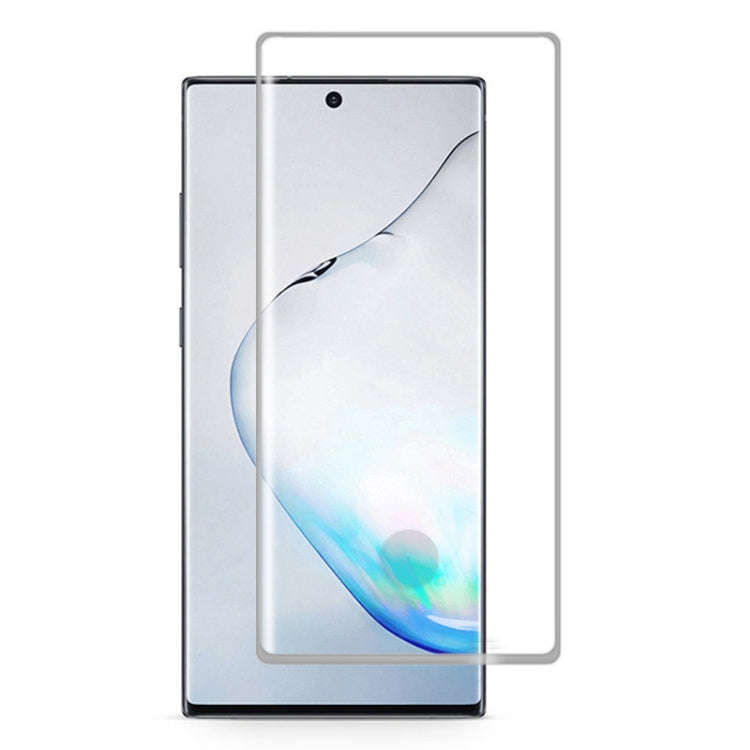 For Galaxy Note 10+  0.3mm 9H Surface Hardness 3D Curved Edge Glue Curved Full Screen Tempered Gl...