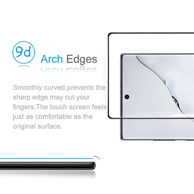 For Galaxy Note 10+  0.3mm 9H Surface Hardness 3D Curved Edge Glue Curved Full Screen Tempered Gl...