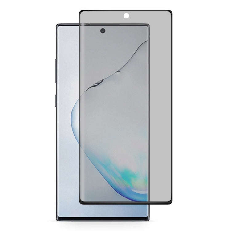 For Galaxy Note 10  0.3mm 9H Surface Hardness 3D Privacy Curved Edge Glue Curved Full Screen Temp...