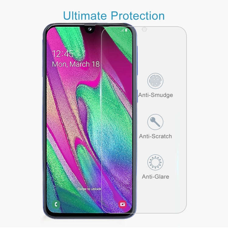 10 PCS 2.5D Non-Full Screen Tempered Glass Film for Galaxy A40, For Galaxy A40 (10 PCS)