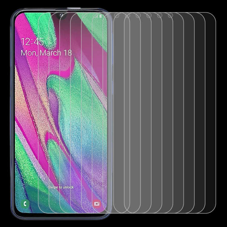 10 PCS 2.5D Non-Full Screen Tempered Glass Film for Galaxy A40, For Galaxy A40 (10 PCS)