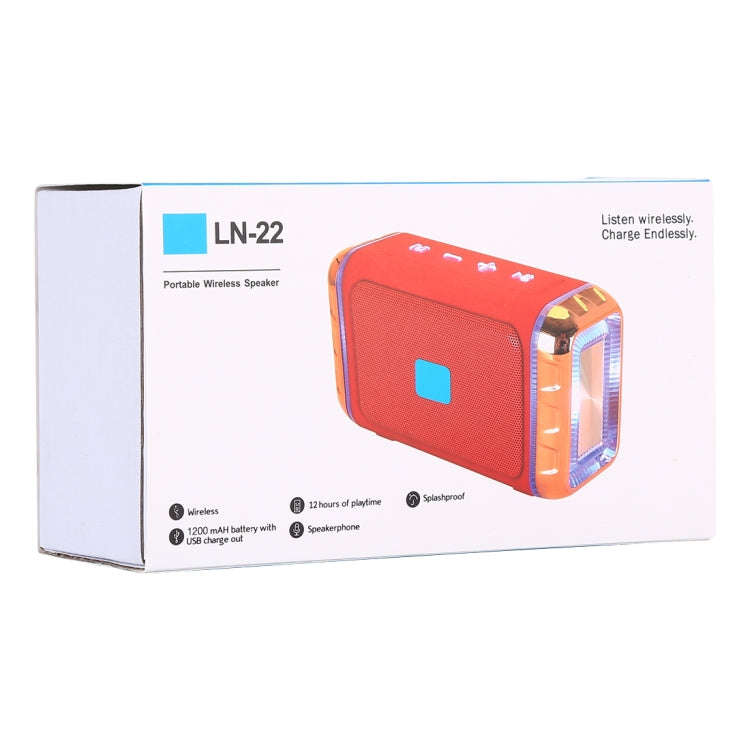 LN-22 DC 5V Portable Wireless Speaker with Hands-free Calling & Dual Colorful LED Light, Support ...
