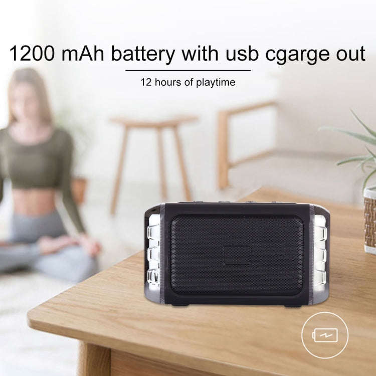 LN-22 DC 5V Portable Wireless Speaker with Hands-free Calling & Dual Colorful LED Light, Support ...