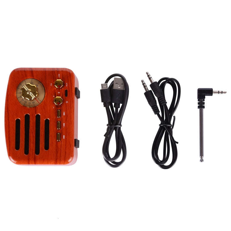 Angel MA-1500 Retro Bluetooth HiFi Radio Speaker with Colorful LED Light, Support USB & FM & 3.5m...