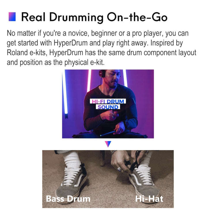 Hyperdrum Somatosensory Virtual Drum Kit Smart Portable Musical Instrument, Hyperdrum Somatosenso...