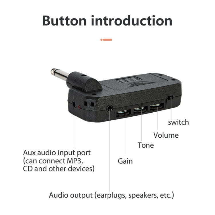 JOYO JA-03 Lead Distortion Mini Portable Electric Guitar Effector, Lead Distortion