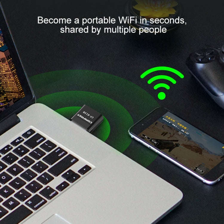 COMFAST CF-813B 650Mbps Dual-band Bluetooth Wifi USB Network Adapter, CF-813B