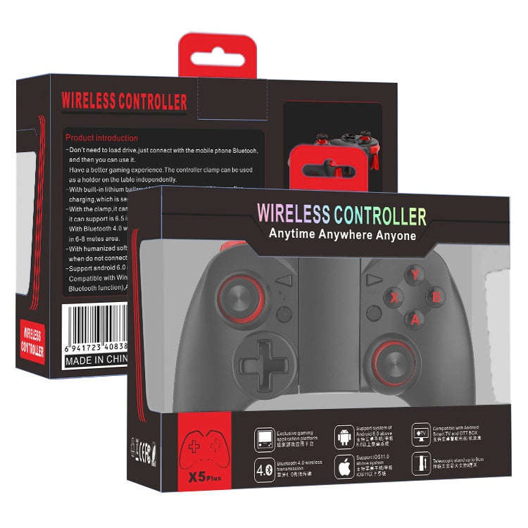 MB-838(X5Plus) Bluetooth 4.0 + 2.4G Wireless Dual-mode Gamepad with Retractable Bracket, Support ...