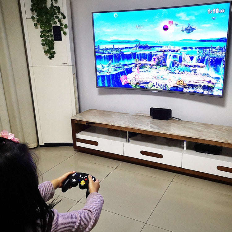 Three-point Decorative Strip Wired Game Handle Controller for Nintendo NGC, For Nintendo NGC(Black)