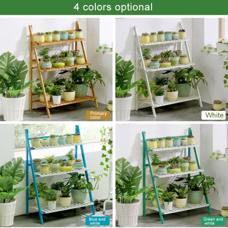 Bamboo 3-Tier Hanging Plant Stand Planter Shelves Flower Pot Storage Rack Folding Display Shelvin...