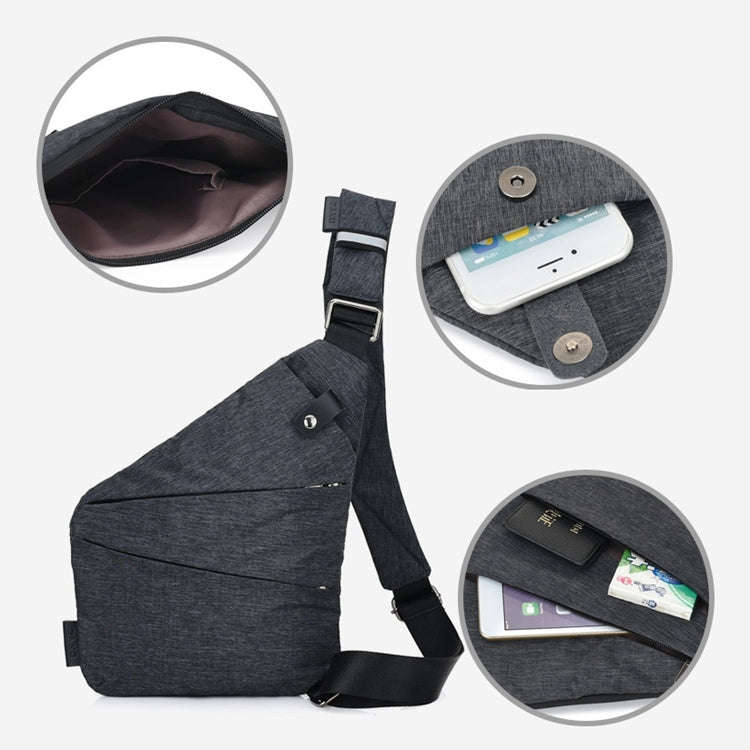 Multi-Function Portable Anti-theft Polyester Business Chest Bag Outdoor Sports Shoulder Bag for M...