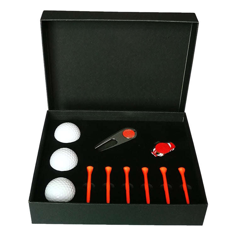 11 in 1 6 Golf Tees + Divot Tool + 3 Golf Balls Gift Box Set, 11 in 1 Blue, 11 in 1 Red