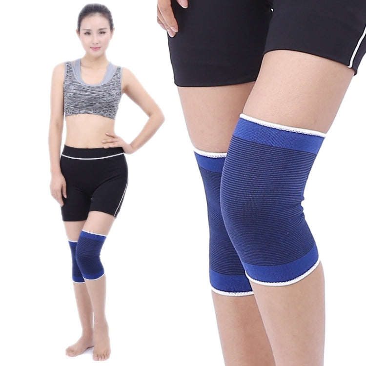 2 PC Sports Elastic Thermal Outdoors Basketball Knee Support Guards, Size: 22 x 14cm (Blue), Knee...