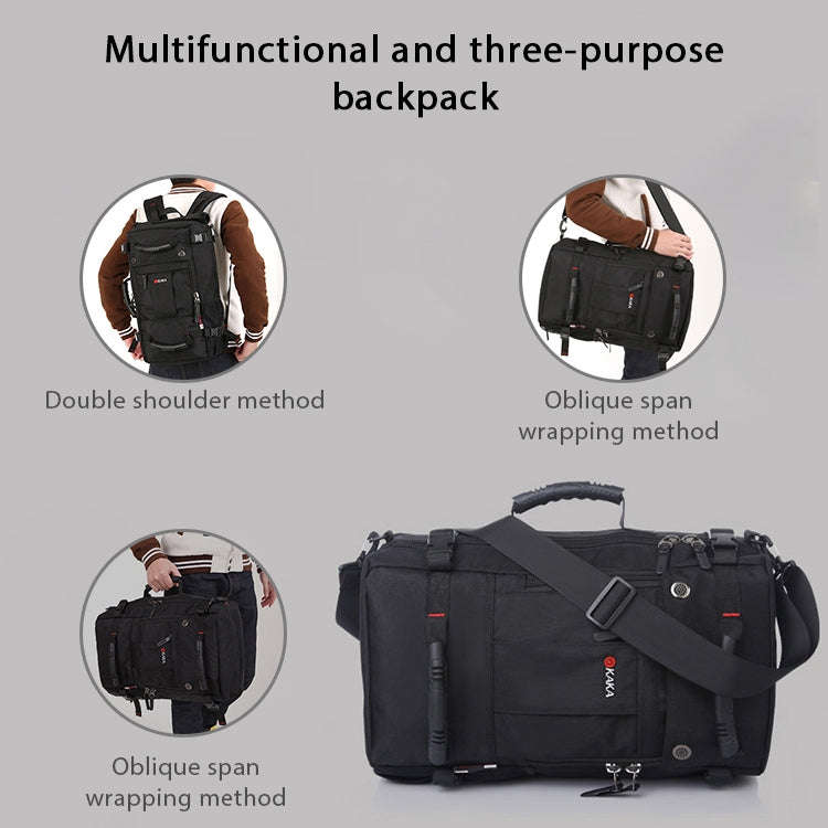 KAKA Large Capacity Backpack Men Travel Bag Leisure Student Waterproof Shoulders Bag with Lock, K...